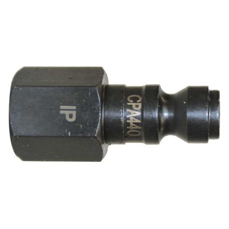 INTERSTATE PNEUMATICS 1/4 Inch Automotive Steel Coupler Plug x 1/4 Inch Female NPT (Black) CPA440